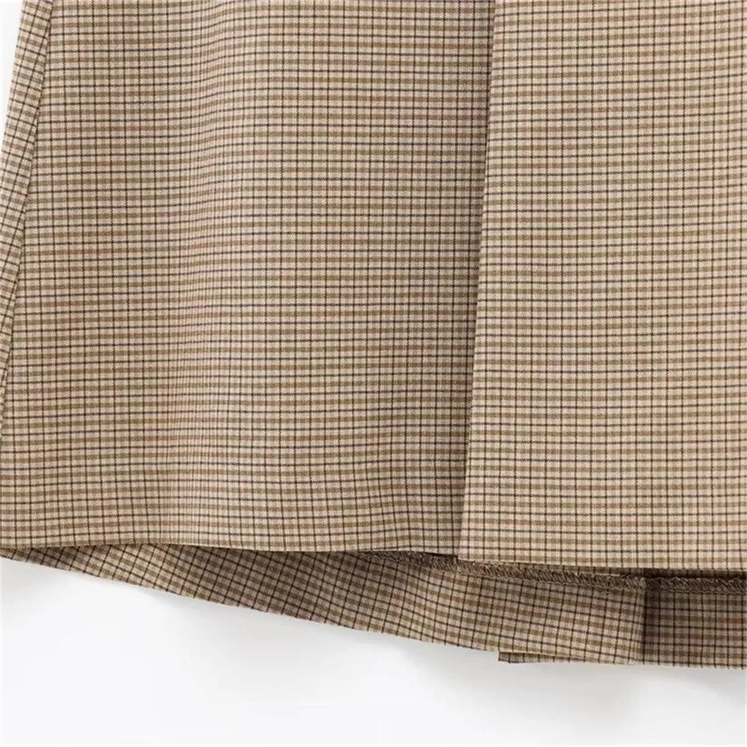 Women's MIDI Skirt Vintage High Waist A-Line Pleated Office Lady Skirt Spring Summer