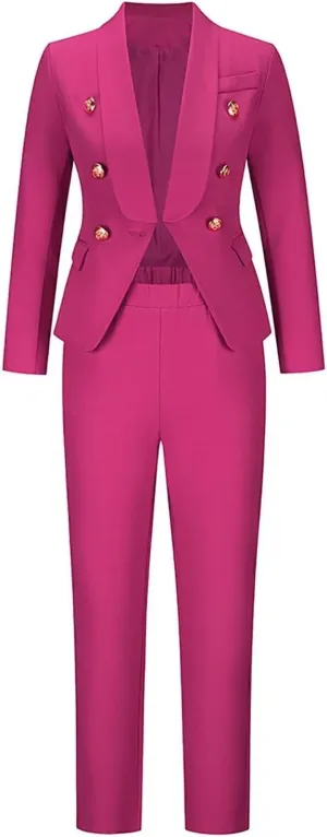 Women's Suit 2 Piece Outfits Suit Women Pants Suit Business Suit Jacket for Women Office Lady Casual Suit Set