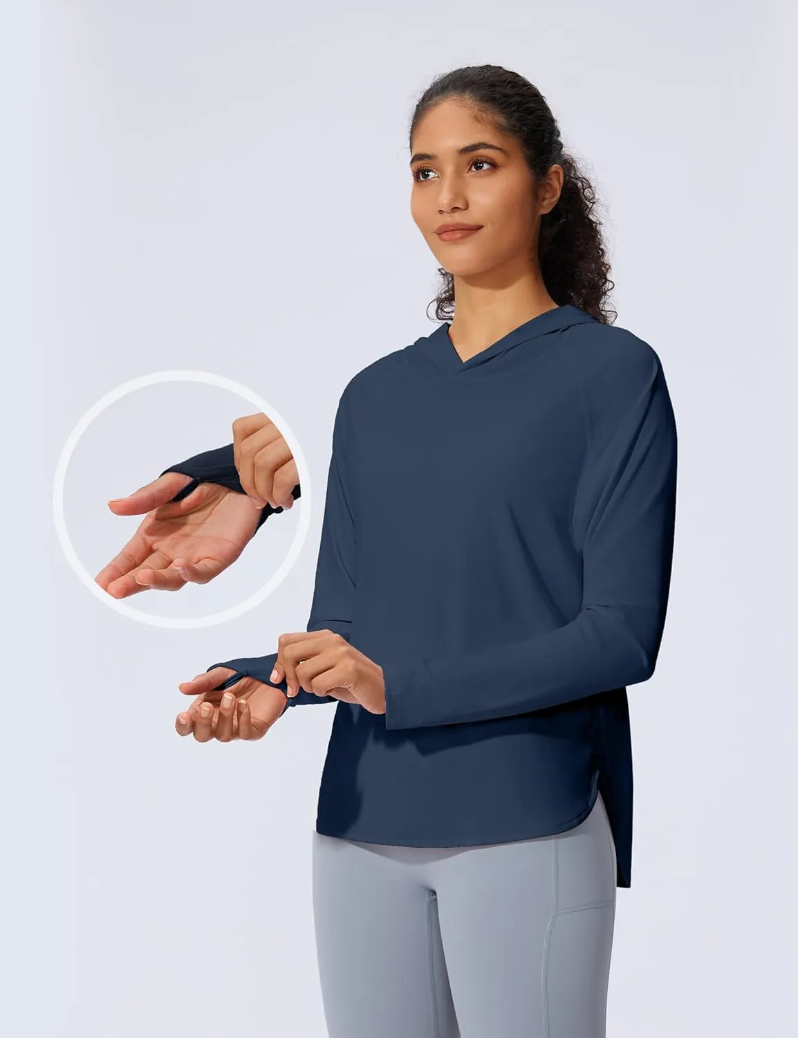 Women's UPF 50  Sun Shirt SPF Long Sleeve Lightweight Hoodie UV Protection Clothing Hiking Fishing Outdoor