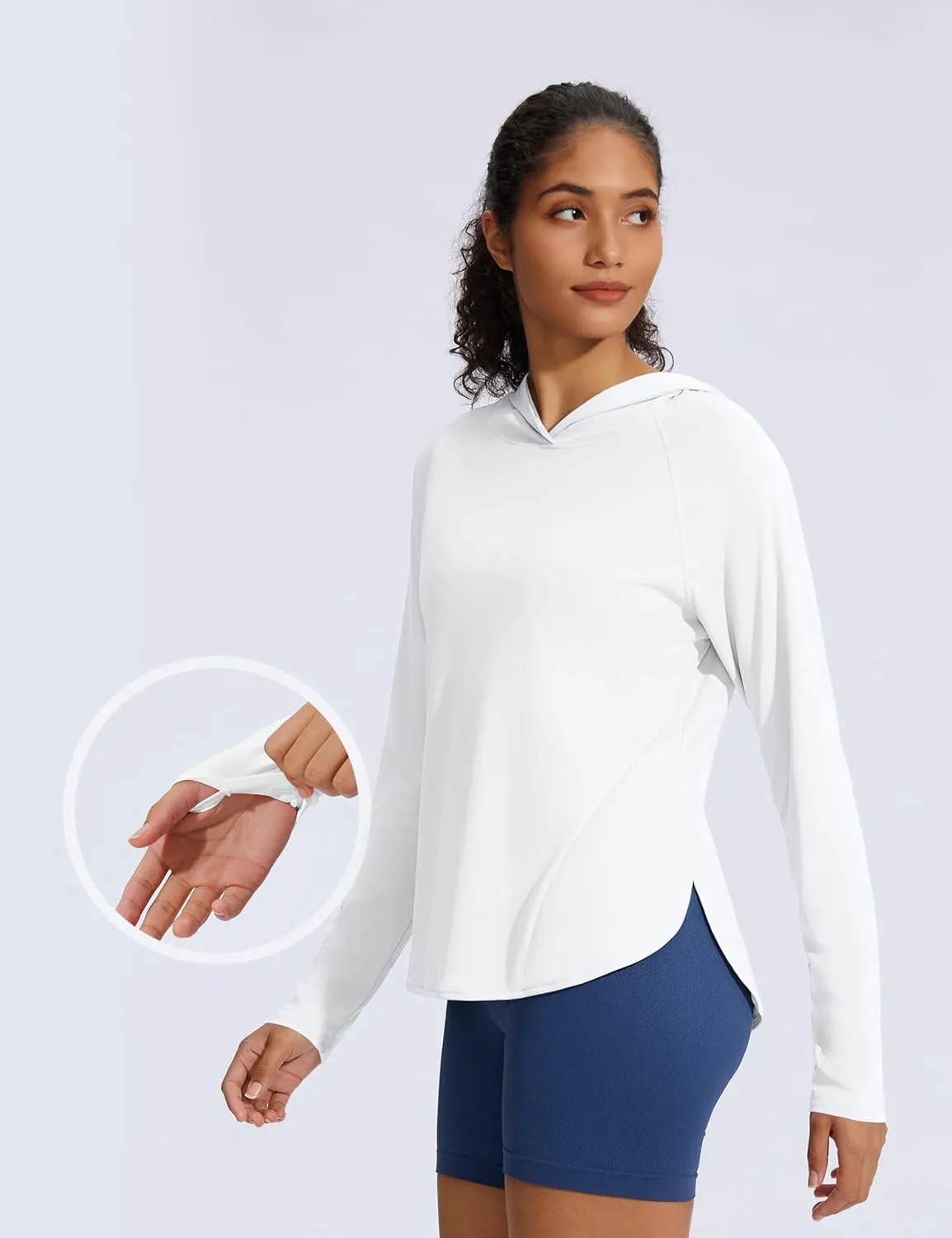 Women's UPF 50  Sun Shirt SPF Long Sleeve Lightweight Hoodie UV Protection Clothing Hiking Fishing Outdoor
