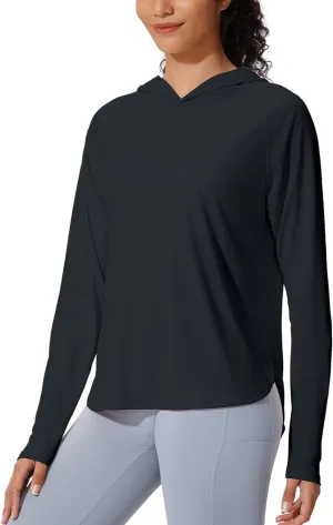Women's UPF 50  Sun Shirt SPF Long Sleeve Lightweight Hoodie UV Protection Clothing Hiking Fishing Outdoor