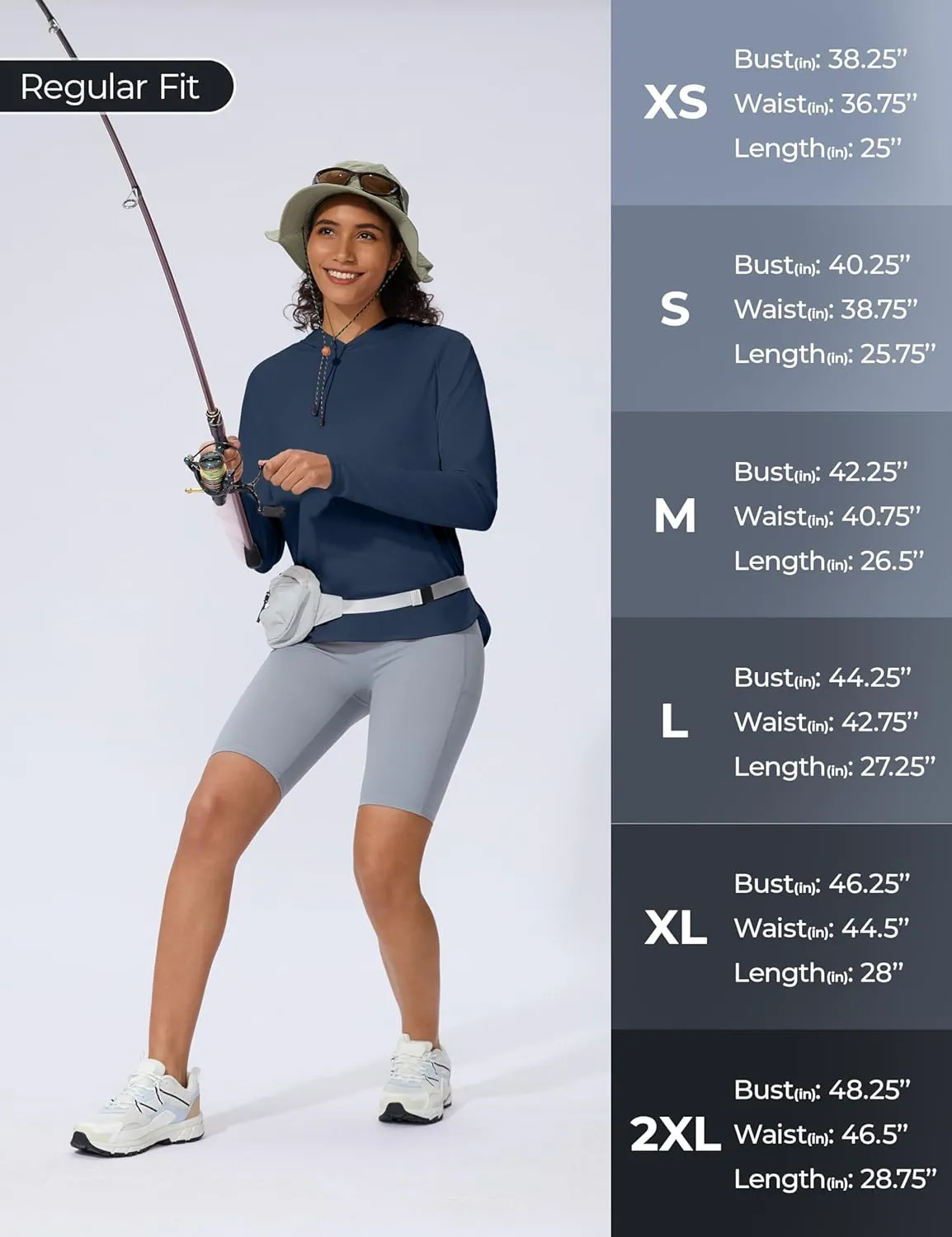 Women's UPF 50  Sun Shirt SPF Long Sleeve Lightweight Hoodie UV Protection Clothing Hiking Fishing Outdoor
