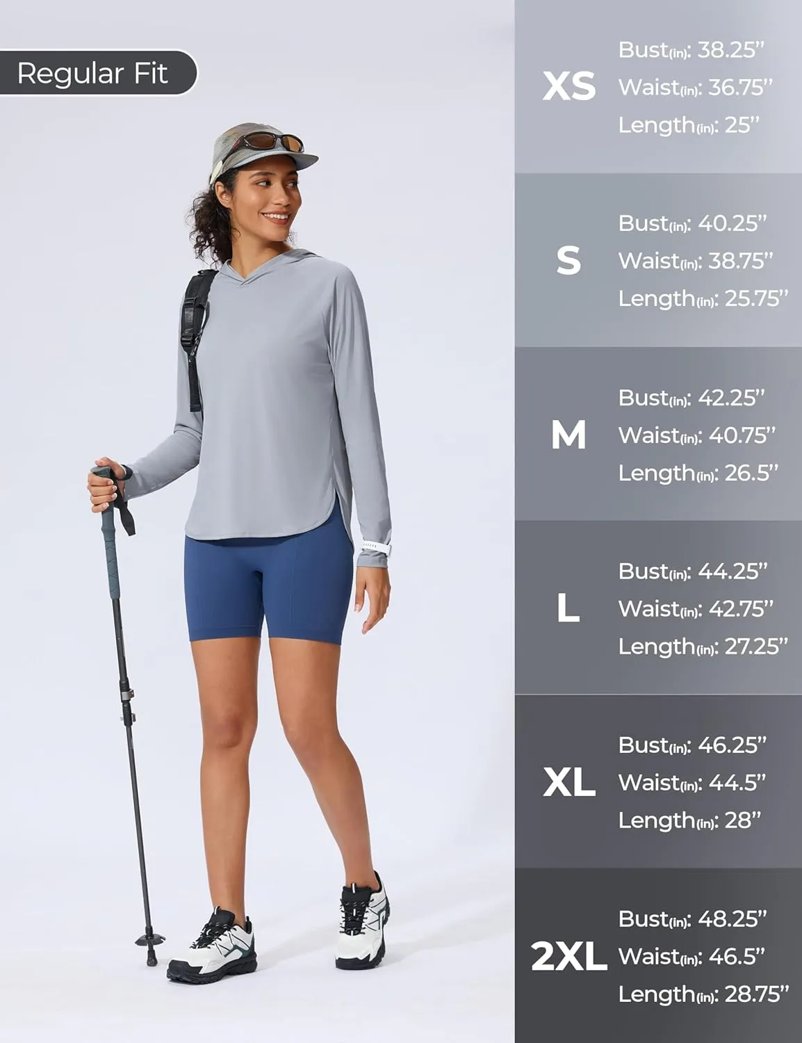 Women's UPF 50  Sun Shirt SPF Long Sleeve Lightweight Hoodie UV Protection Clothing Hiking Fishing Outdoor