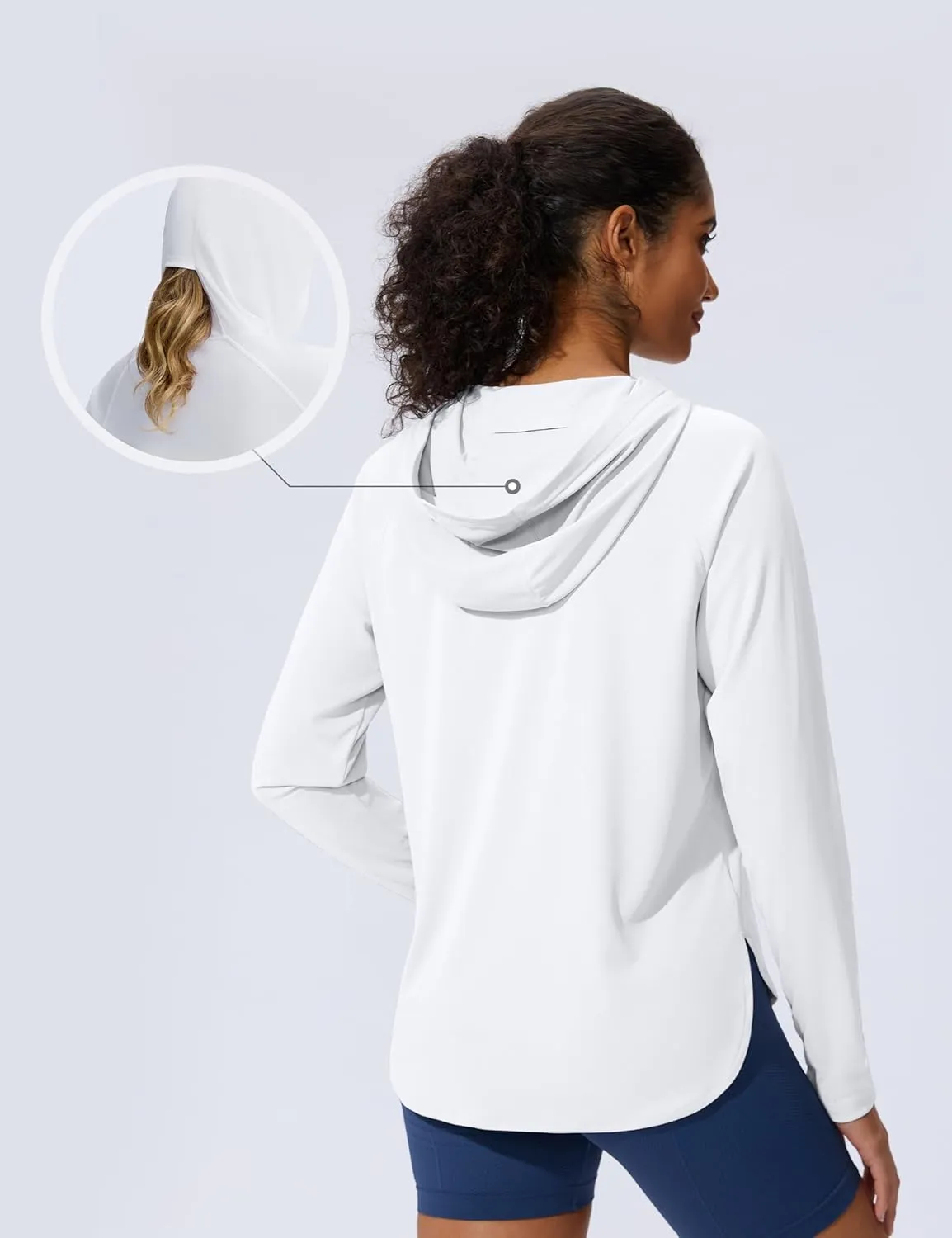 Women's UPF 50  Sun Shirt SPF Long Sleeve Lightweight Hoodie UV Protection Clothing Hiking Fishing Outdoor