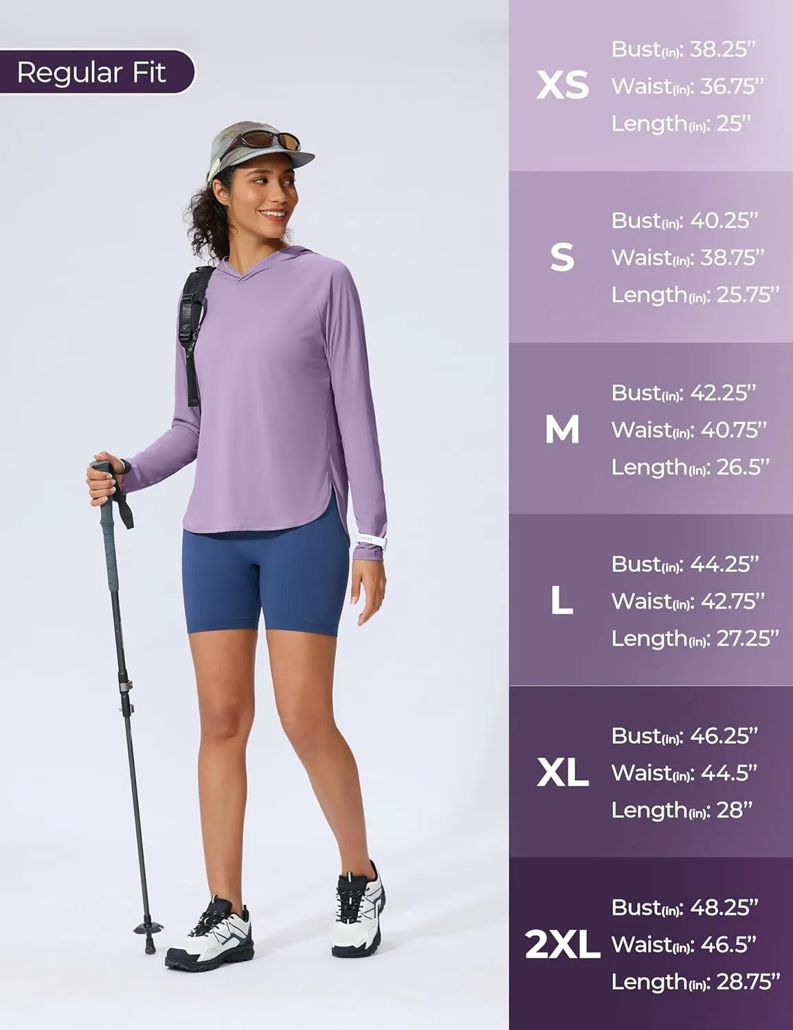 Women's UPF 50  Sun Shirt SPF Long Sleeve Lightweight Hoodie UV Protection Clothing Hiking Fishing Outdoor