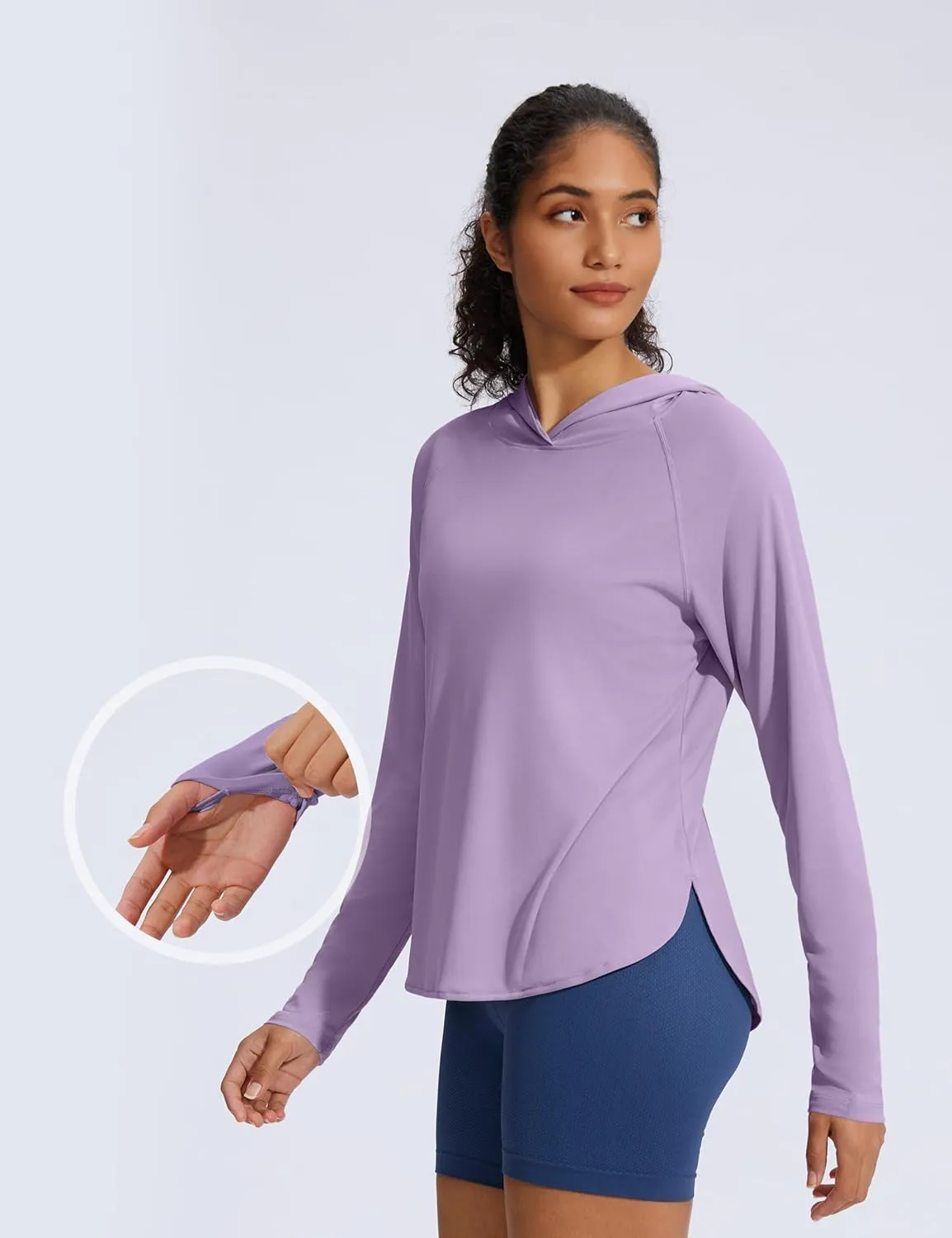 Women's UPF 50  Sun Shirt SPF Long Sleeve Lightweight Hoodie UV Protection Clothing Hiking Fishing Outdoor