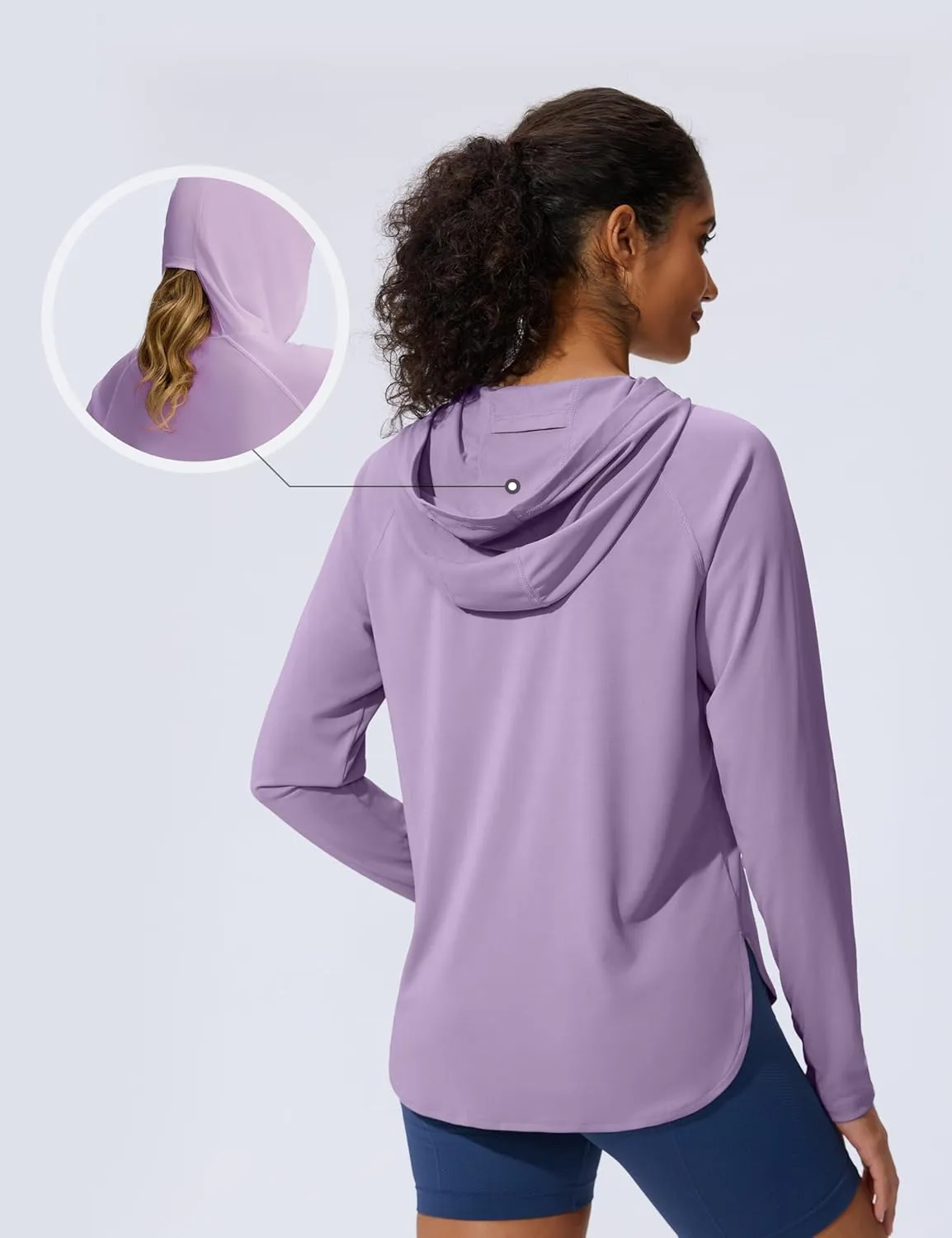 Women's UPF 50  Sun Shirt SPF Long Sleeve Lightweight Hoodie UV Protection Clothing Hiking Fishing Outdoor