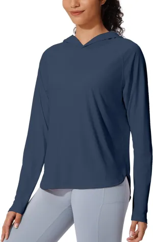 Women's UPF 50  Sun Shirt SPF Long Sleeve Lightweight Hoodie UV Protection Clothing Hiking Fishing Outdoor