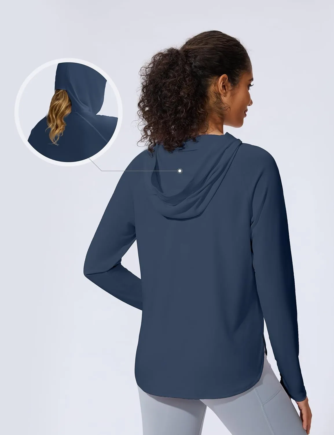 Women's UPF 50  Sun Shirt SPF Long Sleeve Lightweight Hoodie UV Protection Clothing Hiking Fishing Outdoor