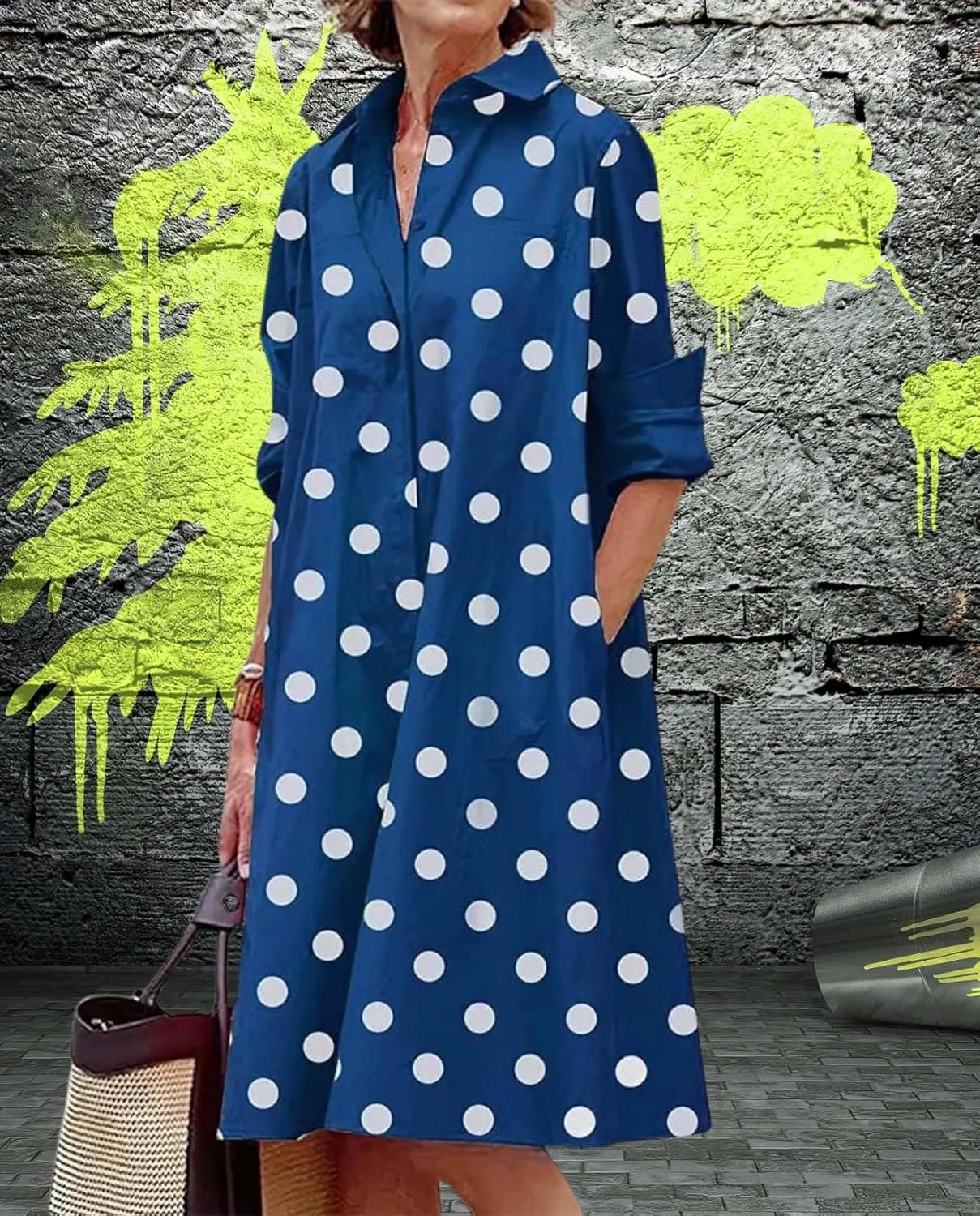 Womens Wedding Guest Button Down Dress Plus Size Linen Elegant Maxi Dress Cotton Long Lapel Shirtdress 2025 Swing