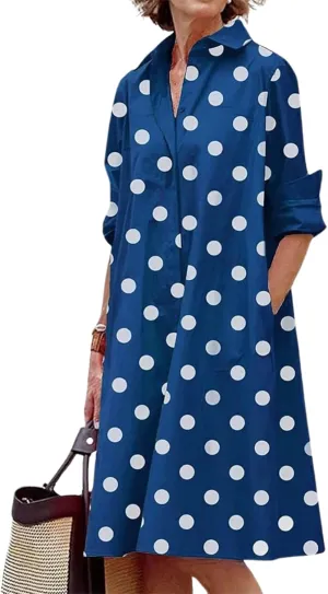 Womens Wedding Guest Button Down Dress Plus Size Linen Elegant Maxi Dress Cotton Long Lapel Shirtdress 2025 Swing