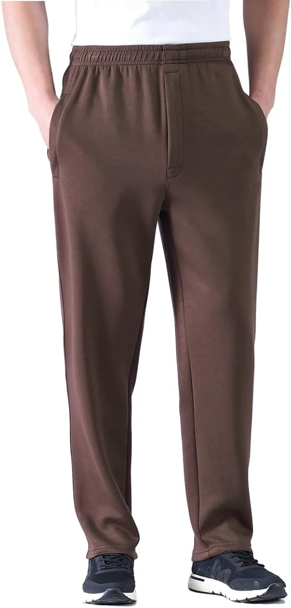 Zoulee New Men's Classic Drawstring-Waist Jogger Pants Sweatpants with Zipper Fly