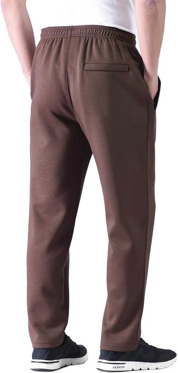 Zoulee New Men's Classic Drawstring-Waist Jogger Pants Sweatpants with Zipper Fly